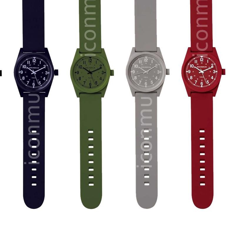 ☚ BrunBrun Paris Jam Tangan Bahan Karet Silikon Seri MARC & MARLO ❃