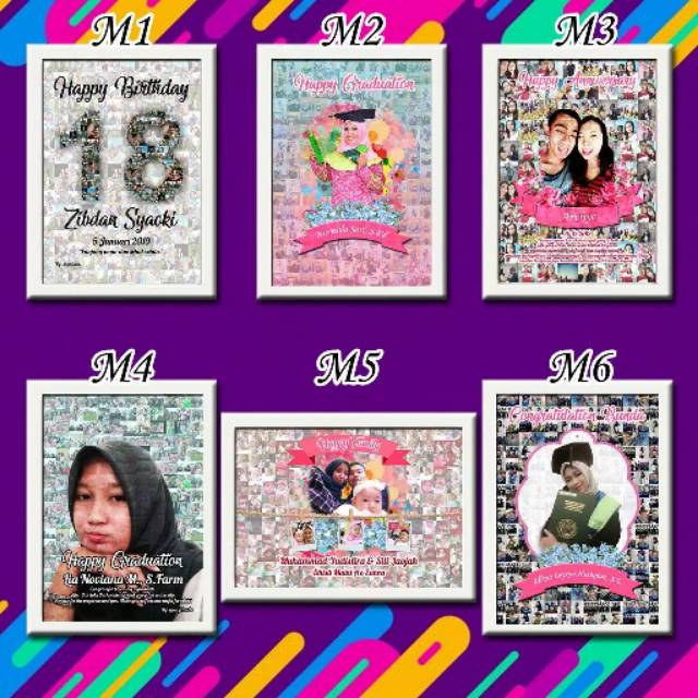 Desain Foto mozaik/kado unik/edit foto/jasa desain/kadospesial