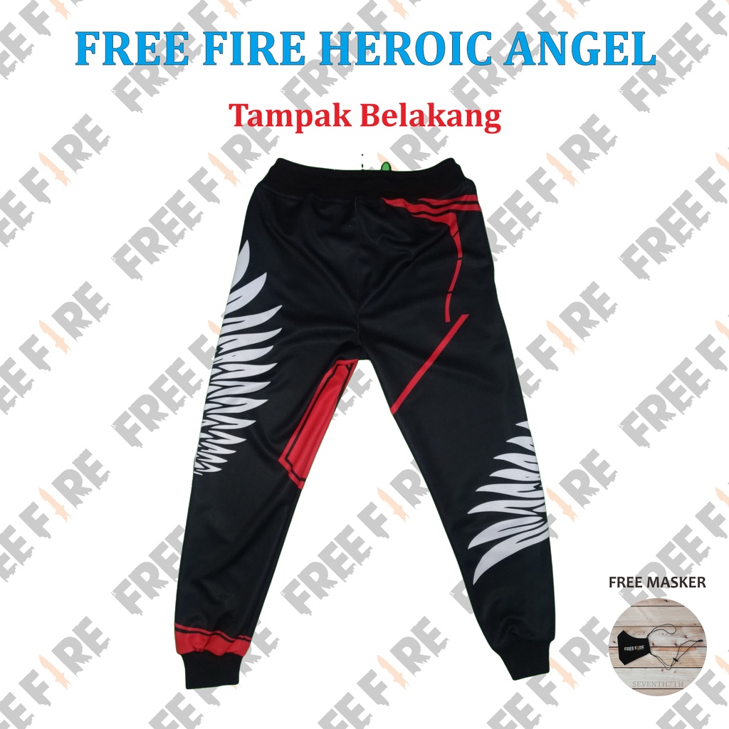 Celana Jogger Celana Gaming Celana Free Fire Celana FF BNL Heroic Angel - Anak & Dewasa / BONUS MASK