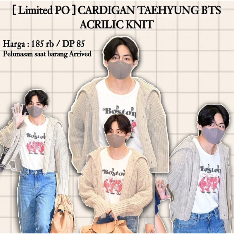 [ Limited/Pelunasan] CARDIGAN TAEHYUNG BTS ACRILIC KNIT