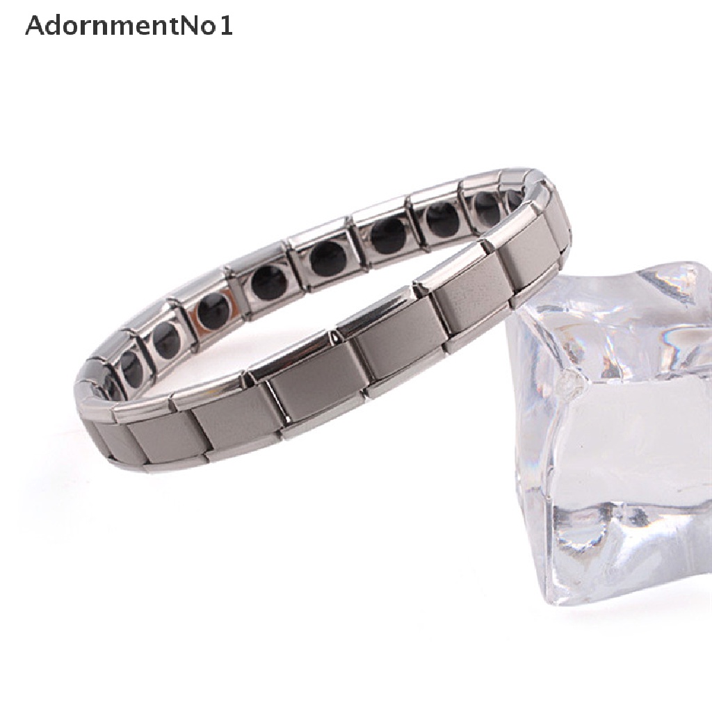 (AdornmentNo1) Gelang Tangan Elastis Bahan Titanium Steel Untuk Kesehatan Pria / Wanita