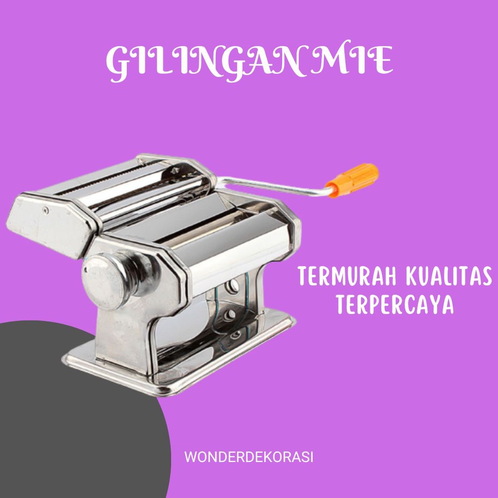 Gilingan Mie Pasta Maker Serbaguna Murah Stainless Gilingan Pangsit Gilingan Mie Stainless Gilingan mie Manual -Wonderdekorasi