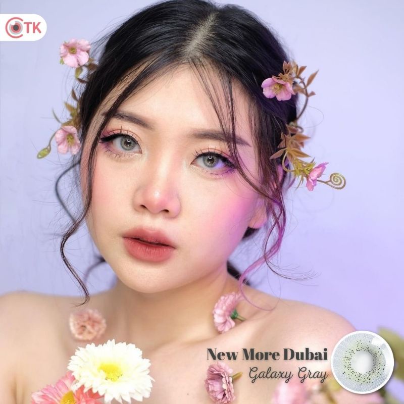 Softlens NEW MORE DUBAI 14.5 MM GALAXY GREY MINUS -0.50 S.D -6.00 by CTK