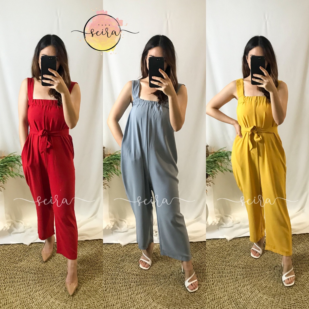 [BISA COD] POPPY JUMPSUIT - Casual Fun Playsuit Overall / Baju Bangkok Premium Import