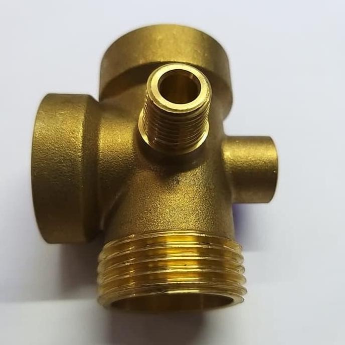 :<:<:<:<] tee H&D 5 WAY BRASS cabang 5 kuningan sambungan pipa