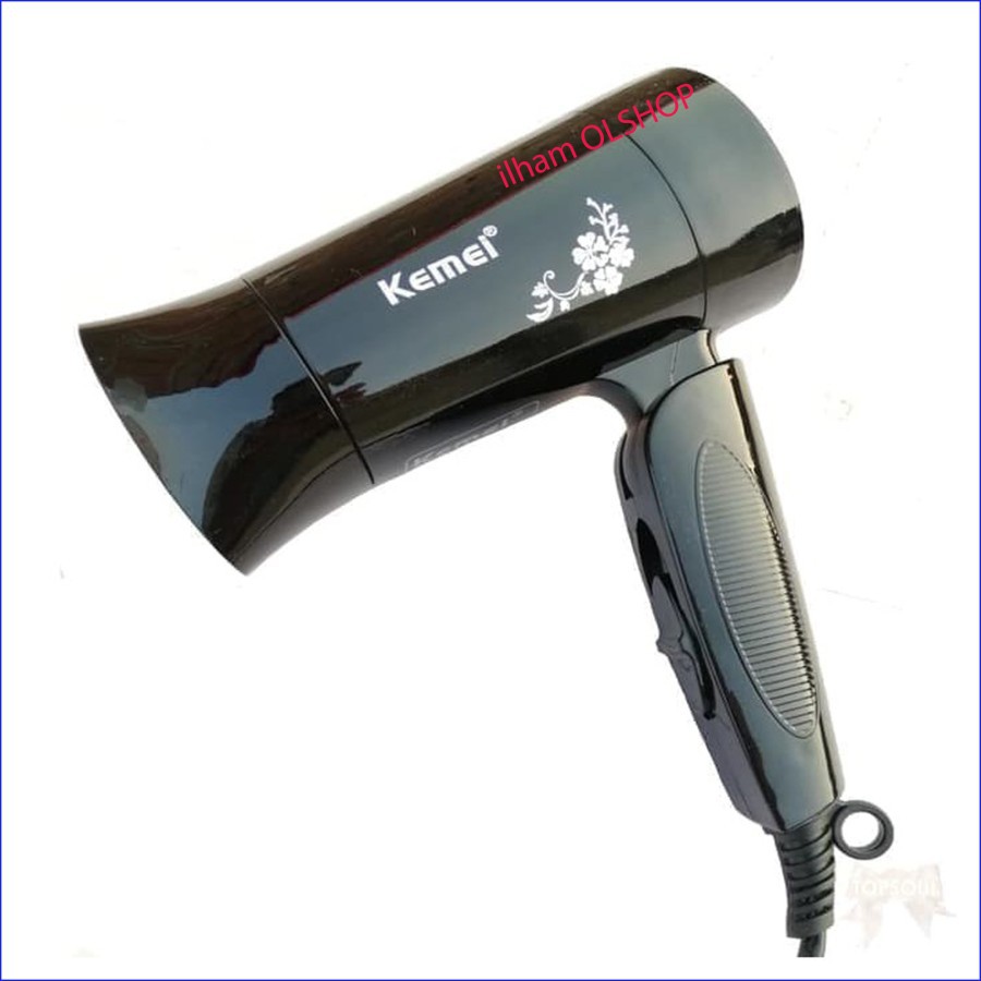 HAIR DRYER MINI LIPAT TRAVEL HAIRDRYER RAMBUT KEMEI KM-368 HOT &amp; COOL