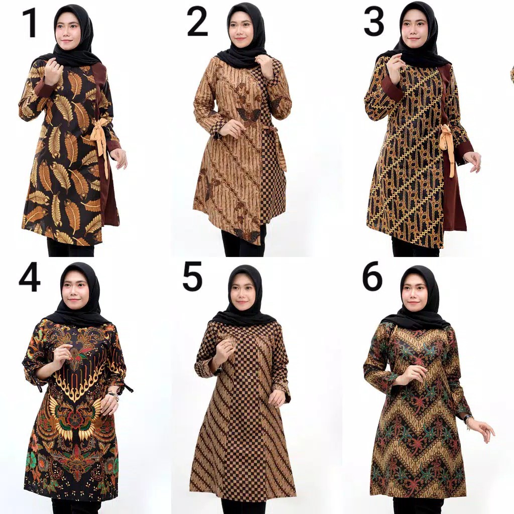 DRESS TUNIK BATIK WANITA MOTIF SOGAN
