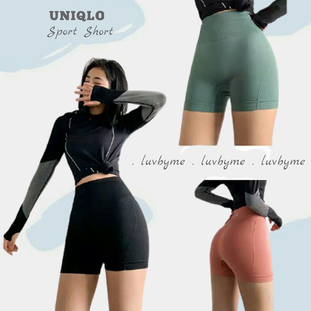  luvbyme UNIQ Sport Shorts High  Waist  Celana  Pendek  