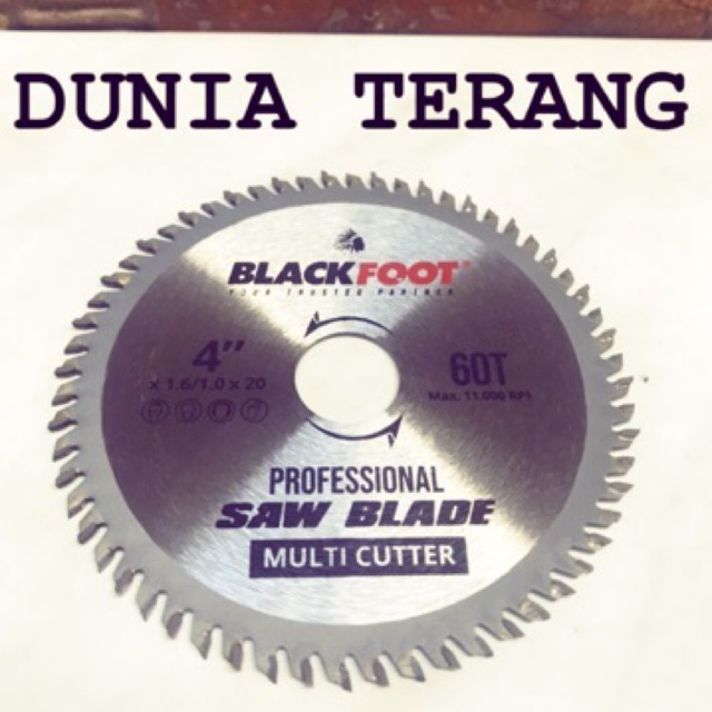 Mata Potong Kayu BLACKFOOT 4’’x60T - SAW BLADE BLACKFOOT 4 inchi