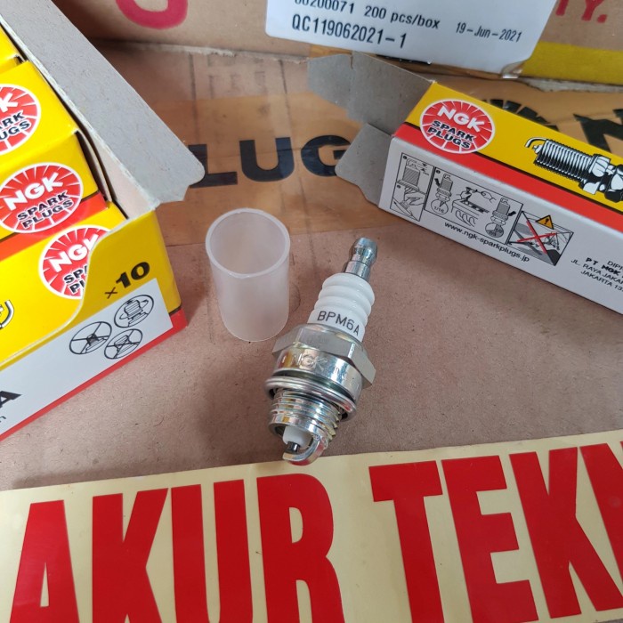 busi mesin potong rumput chainsaw sprayer 2 tak NGK BPM6A NGK ASLI PER BIJI