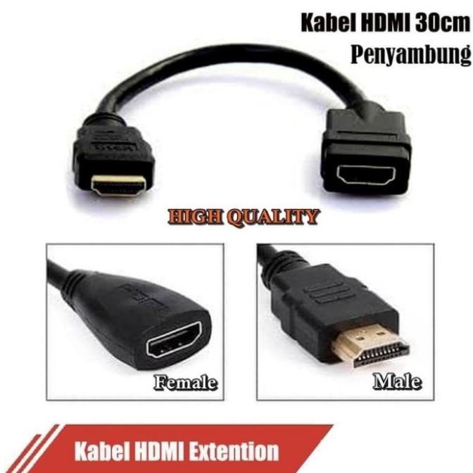 promo Kabel HDMI 30cm Male to Female / HDMI Extention Penyambung Kabel HDMI