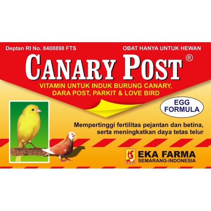 VITAMIN CANARY POST UNTUK INDUK BURUNG CANARY DARA POST LOVE BIRD & PARKIT