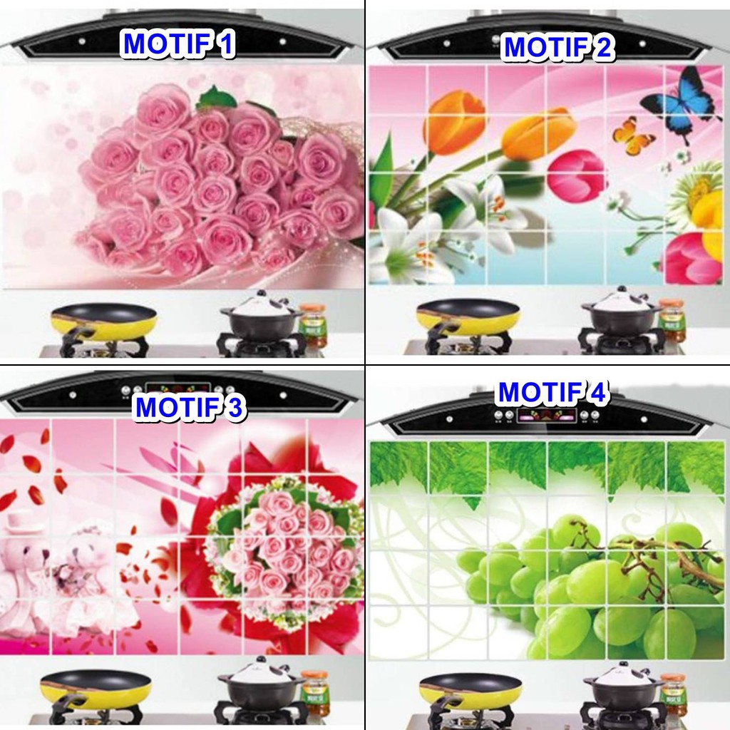 Wallpaper Sticker Dinding Anti Minyak / Stiker Dinding dapur / sticker Dinding Dapur Anti Minyak