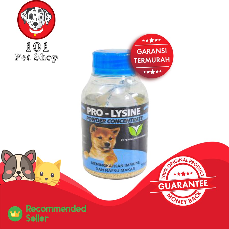 Pro lysine vitamin penambah nafsu makan &amp; imun untuk anjing &amp; kucing