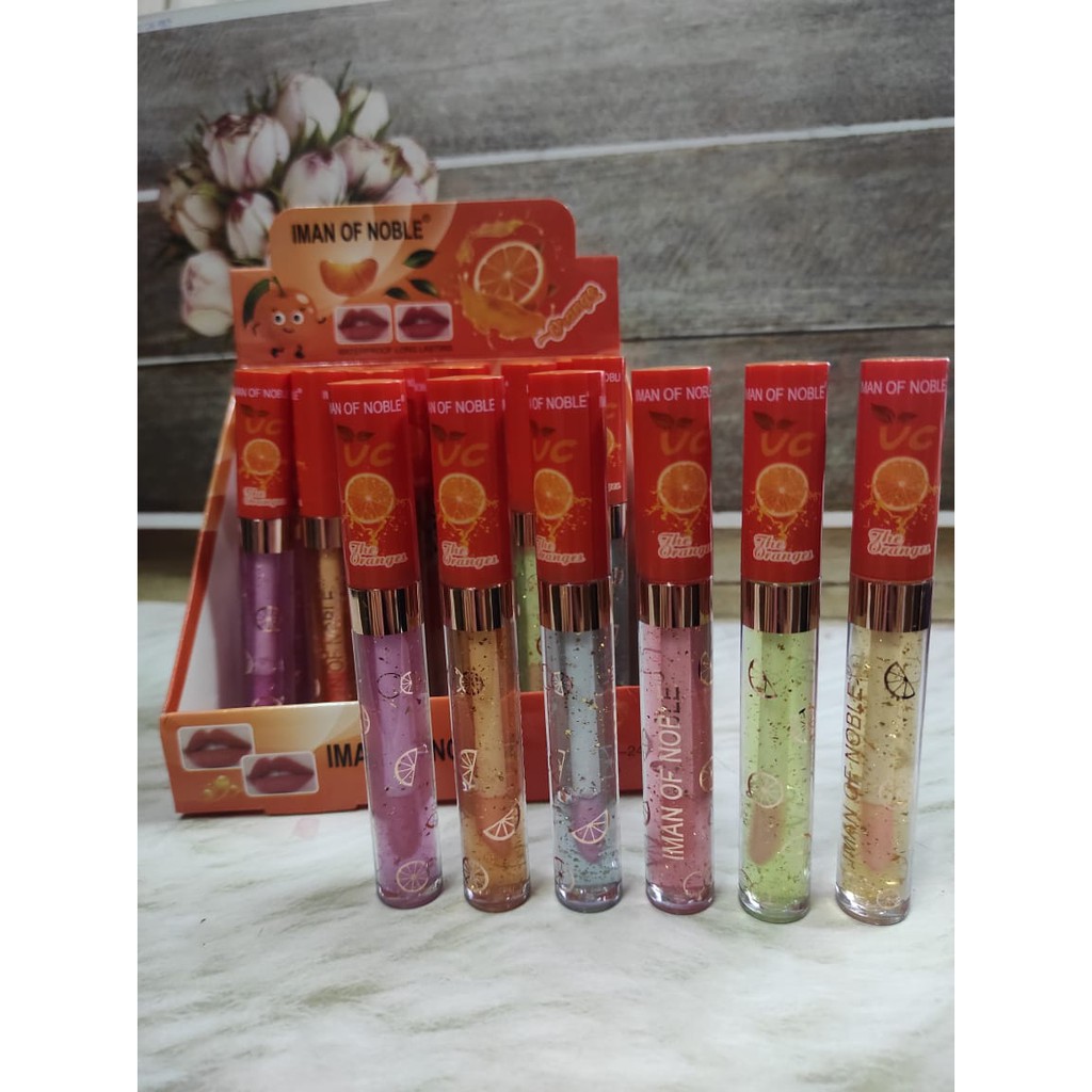 ( 6 PCS ) LIP OIL IMANOFNOUBLE THE ORANGES VC L6099-24