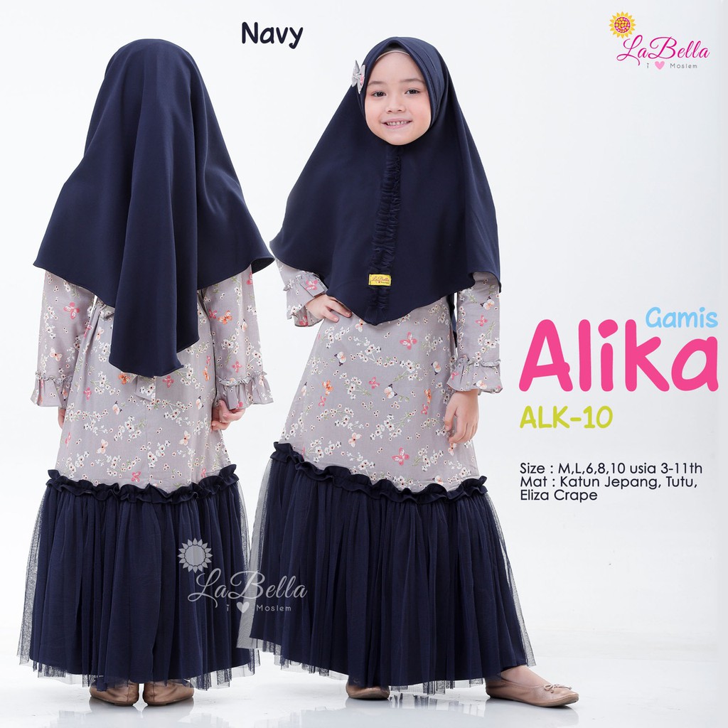 Gamis Anak Alika | Dress Anak| Gamis Tutu | Baju Pesta Anak | Labella