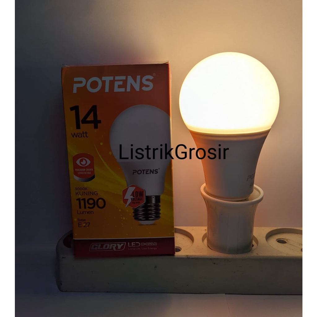 Warm White Kuning Potens Lampu Led Potens 14w Glory 14watt Bergaransi