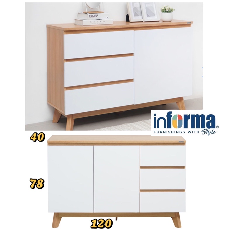 INFORMA Kabinet Lemari Rak Pakaian Kayu berkualitas