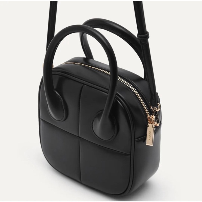 P Mini Panelled Top Handle Bag