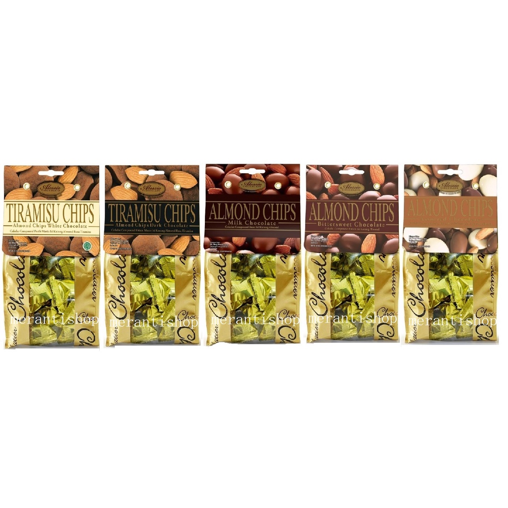 Alessio Chocolate 75gram Import malaysia / Messio Chocolate / Cokelat Alessio Almond Chips White Cho