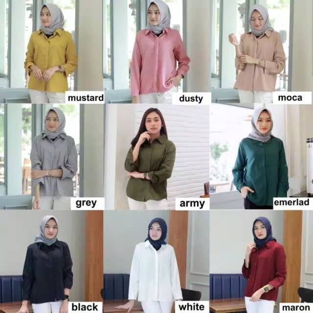 Kemeja Putih Basic Polos Wanita