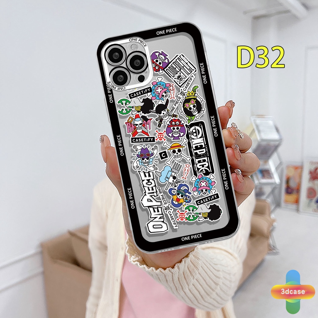 Soft TPU Case Compatible For IPhone 7 Plus 11 6 6S 8 Plus XR 11 12 13 PRO MAX 11 12 13 mini X XS MAX Se 2020 6SPlus 7Plus 6Plus 8Plus XSMAX A15 A16 A9 A5 A7 A5S Y12 Y20 Y15S A12 A03 Cartoon One Piece Transparent Case