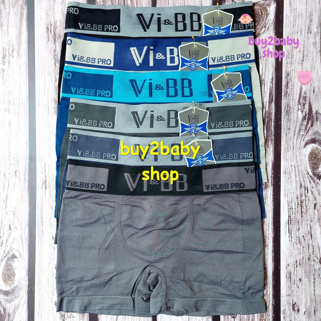 Celana dalam pria boxer katun premium elegant karet super nyaman elastis VIBB isi 3 CD