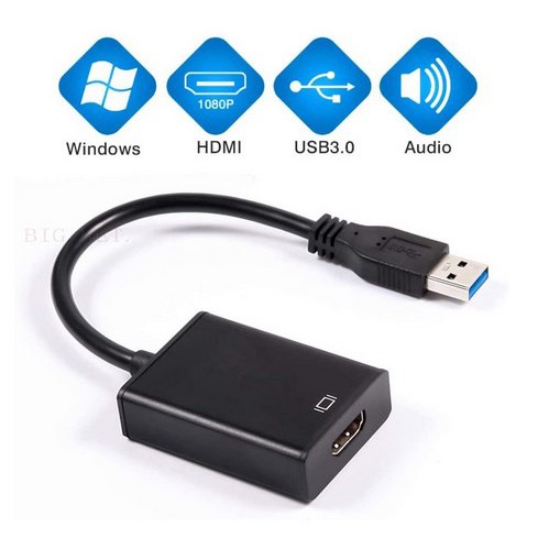 Kabel USB 3.0 To HDMI Converter Adapter/ USB 3.0 To HDMI sambungan