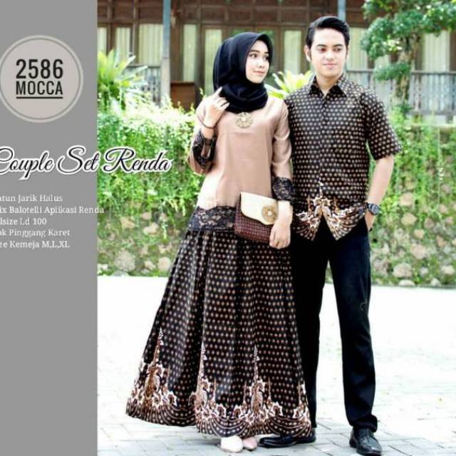 Set Couple Batik Terbaru Termurah Sale Best Seller Bahan Bagus Hrb026adem!! Couple  Set Rnb