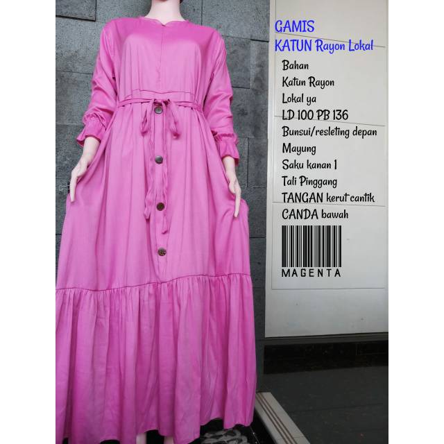 GAMIS KATUN RAYON LOKAL CANTIK | Shopee Indonesia