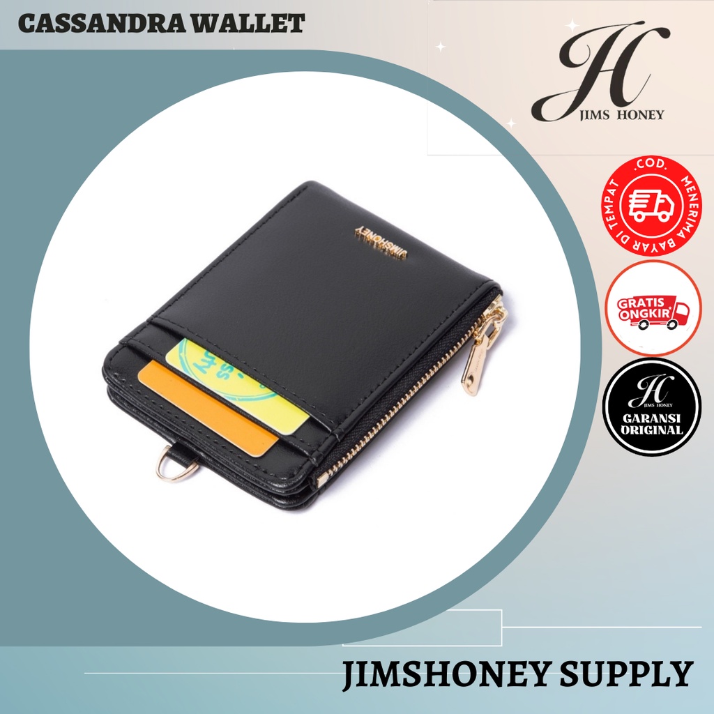 JIMS HONEY CASSANDRA WALLET ID CARD HOLDER DOMPET KARTU NAME TAG TALI LEHER