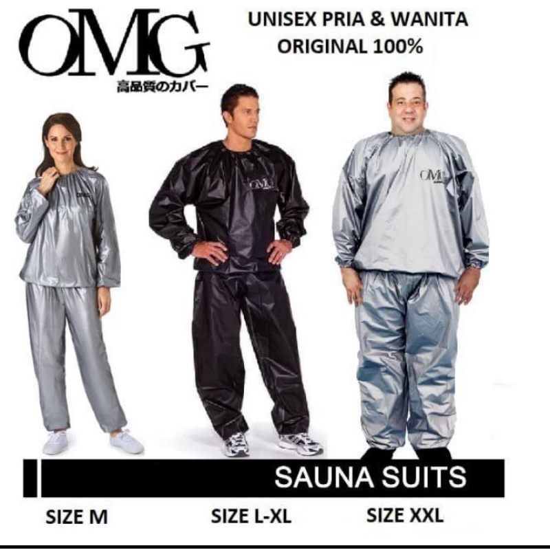 Baju Sauna Suit Jumbo Pria Wanita Pembakar Lemak Jaket Olahraga Suits Pelangsing Tubuh Setelan M L XL XXL