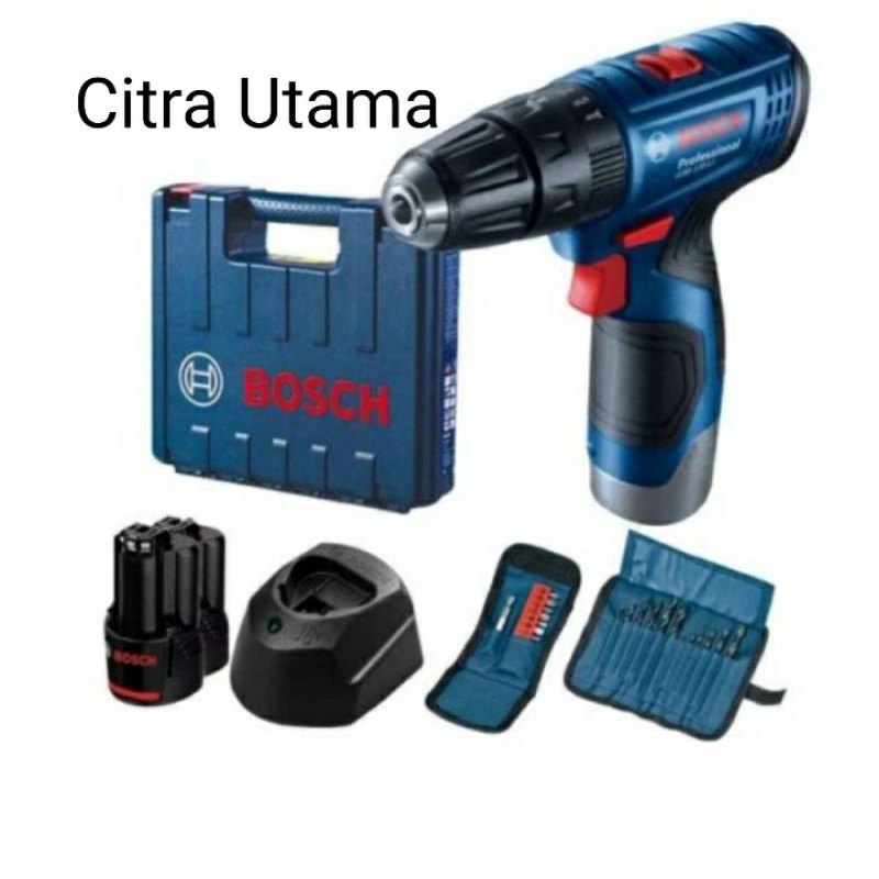 BOSCH GSB 120-Li 120 li Mesin Bor Baterai Tangan Cordless Paket Aksesoris