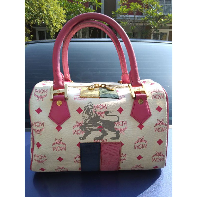 MCM Speedy pink handbag seken preloved
