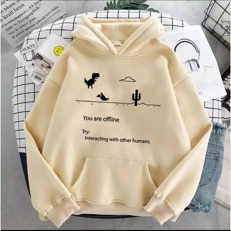 OFFLINE NOTICE SWEATER HOODIE WANITA PRIA KEKINIAN TERMURAH