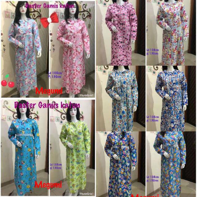 Gamis Longdres Baju Tidur Bahan Katun adem