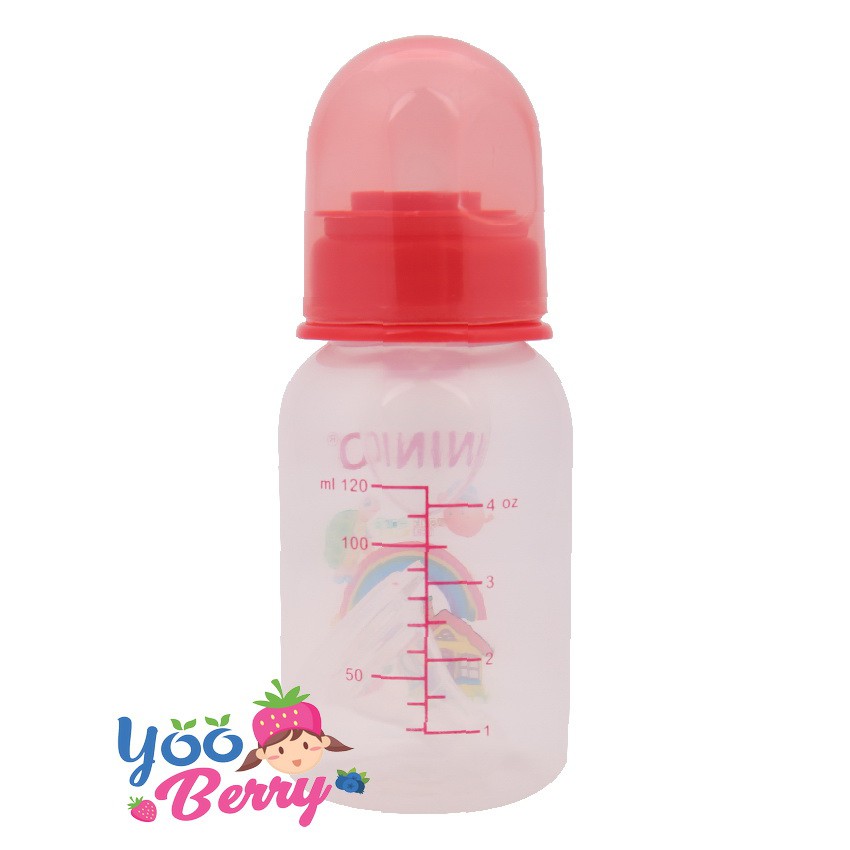 Ninio Botol Sendok &amp; Botol Susu Bayi 120 ml GRATIS Nipple Berry Mart