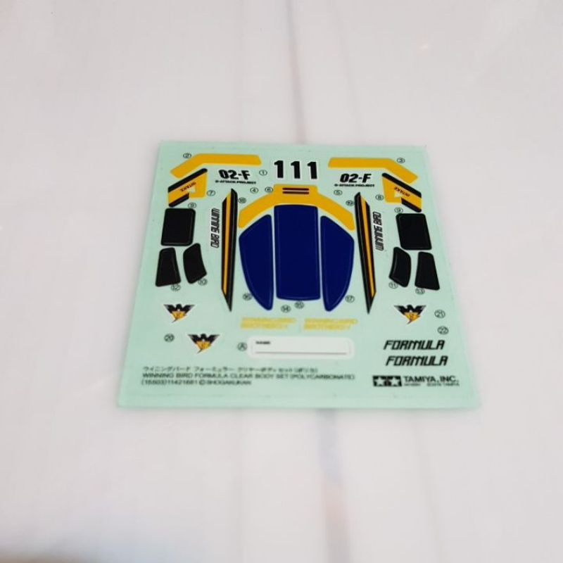 tamiya stiker winning bird jr