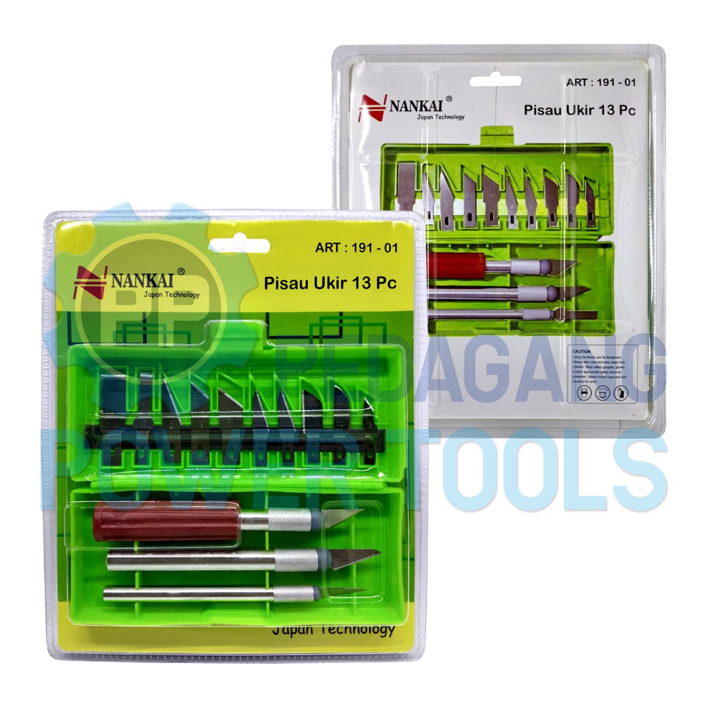 NANKAI PISAU UKIR SET 13 PCS - TOOL KIT ALAT PAHAT KAYU 191-01