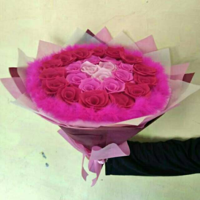 Buket bunga besar murah flanel / Big Bouquet rose /  hadiah wisuda / hadiah ultah / kado wisuda