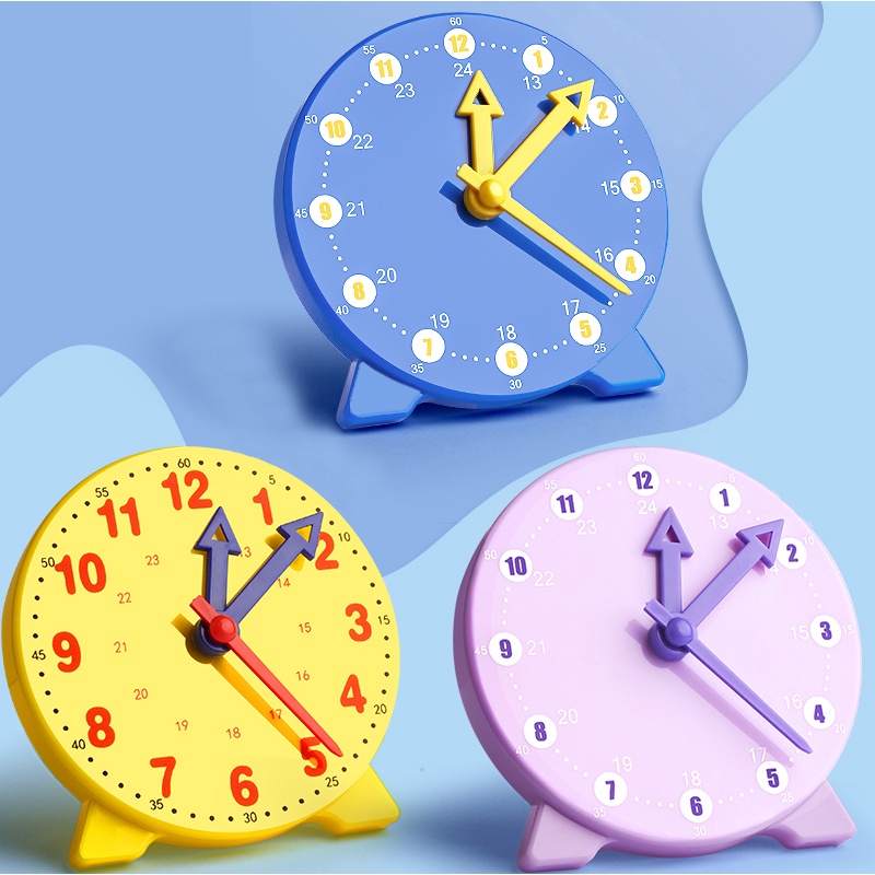 Mainan Edukasi Anak Model Jam Dinding 3 Jarum 12H / 24H