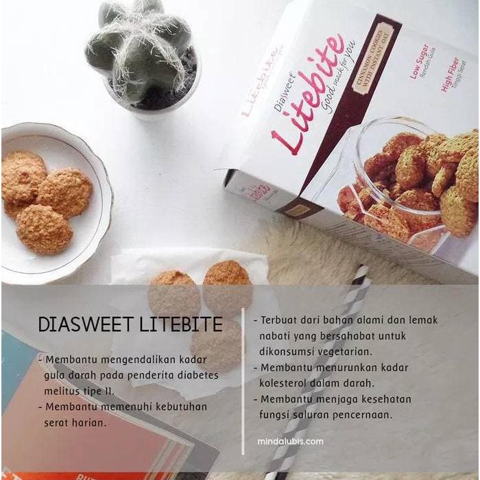 

LITEBITE DIASWEET APPLE COOKIES INSTANT OAT HIGH FIBER CEMILAN DIET