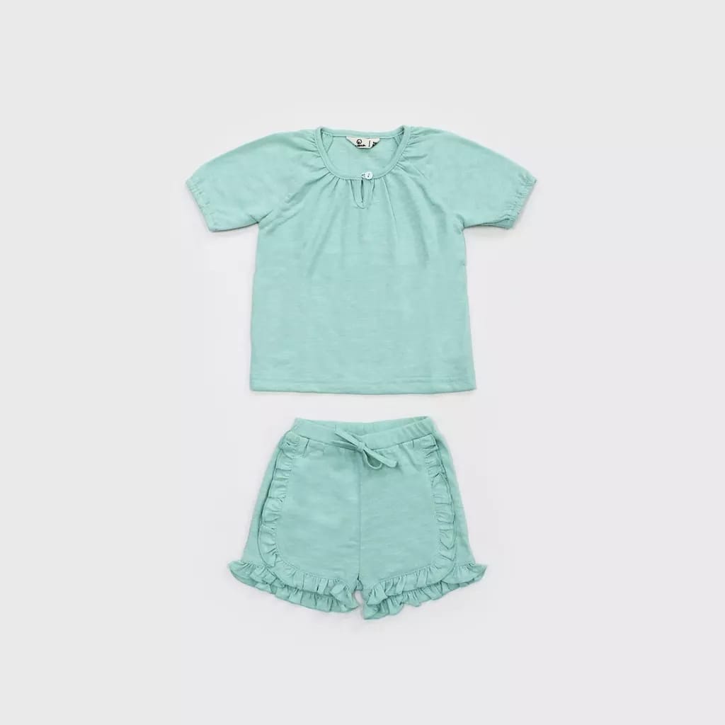 I Am Cotton Setelan Slub Girl 6M-24M