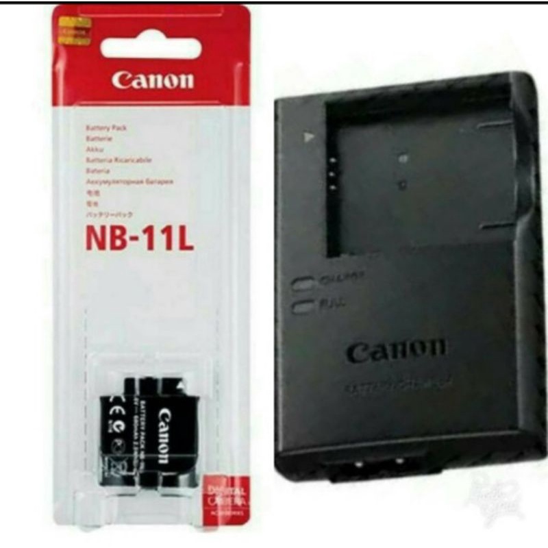 paket BATERAI & charger kamera Canon power shot A2300