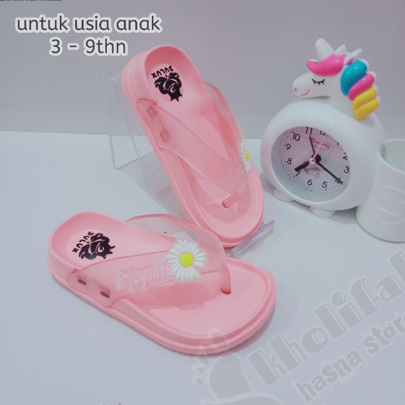 SANDAL JEPIT ANAK PEREMPUAN 30-35 BUNGA MATAHARI DULUX 336c