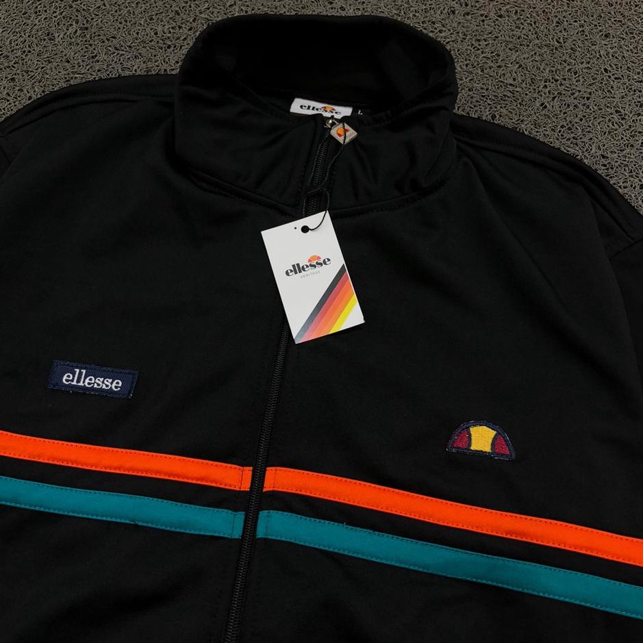 Top Produk.. JAKET TRACKTOP ELLESSE REMINI BLACK PREMIUM AUTHENTIC