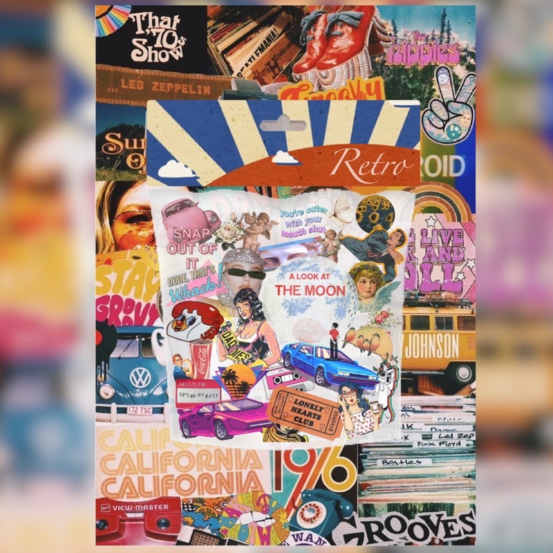 

[30 PCS STICKERS] Stickers Retro untuk laptop, hp, dll