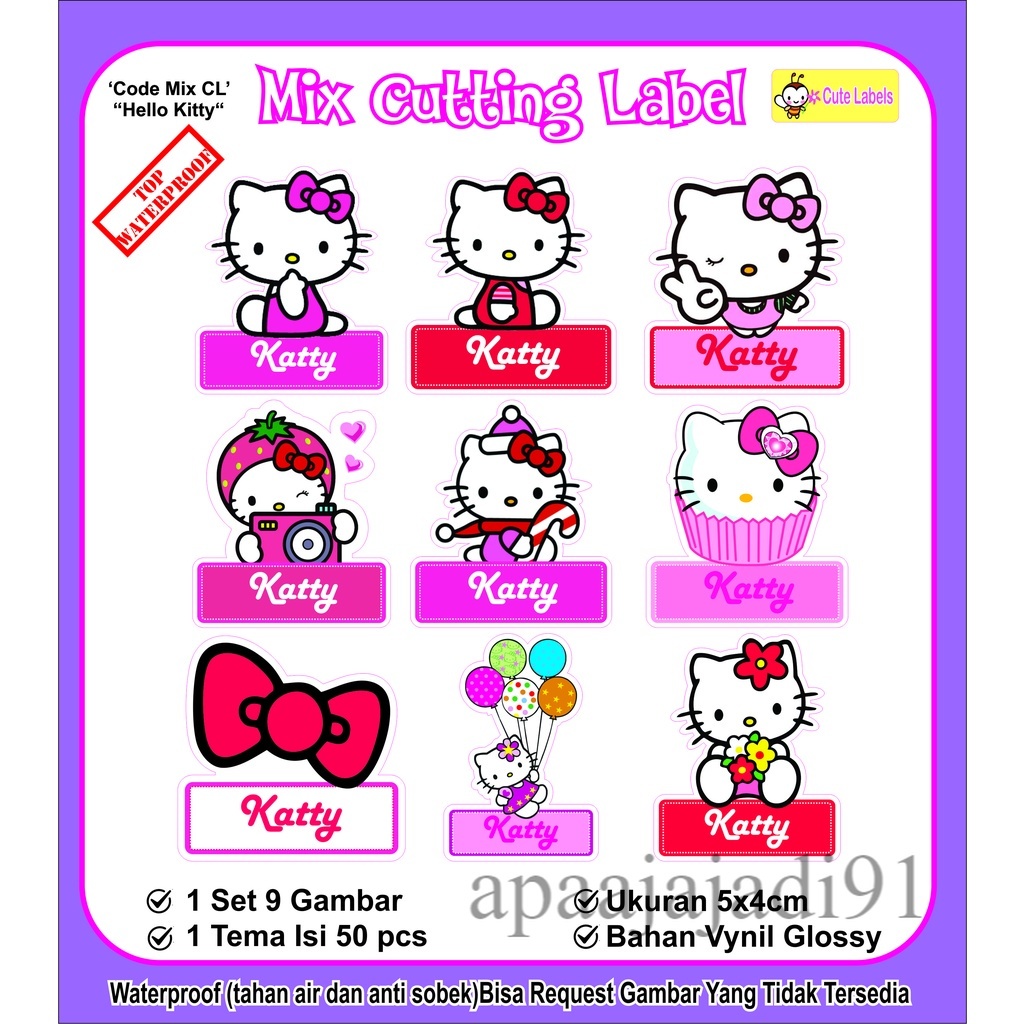 

Mix Cutting Label HELLO KITTY
