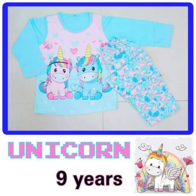 Baju Tidur Unicorn Lengan Panjang BAJUKU Baju Tidur Unicorn Lengan Panjang BAJUKU