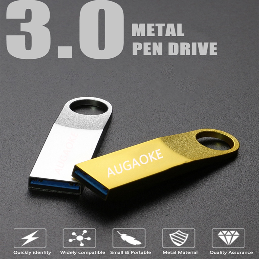 256gb 512GB 1TB 2TB AUGAOKE G2 U Disk Universal Bahan Metal Dengan USB 3.0 Untuk PC